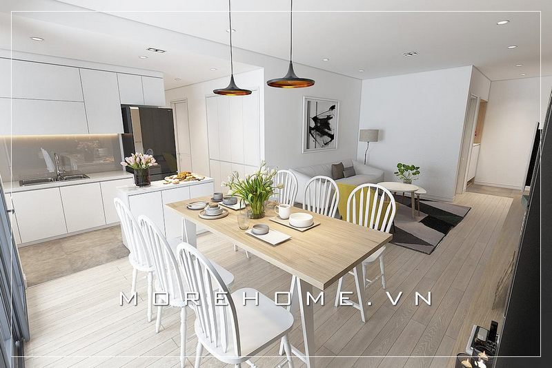 Thiết kế nội thất phòng ăn chung cư